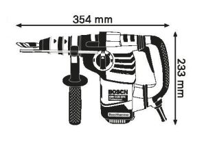 Bosch Professional Bohrhammer GBH 3-28 DFR (SDS plus, inkl. Schnellwechselbohrfutter 13 mm, Wechselfutter, Zusatzhandgriff, Fetttube, Koffer)