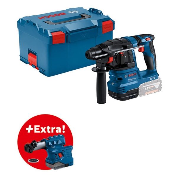 Bosch Professional 18V Akku-Bohrhammer GBH 18V-22 (SDS plus, KickBack Control, Vibration Control, inkl. GDE 18V-12, L-BOXX, ohne Akku/Ladegerät)