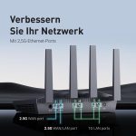 GL.iNet GL-MT6000 (Flint 2) – Wi-Fi 6 Gaming Router mit 2×2.5G & 4×Gigabit-Ports