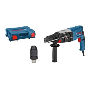 Bosch Professional Bohrhammer GBH 2-28 F (SDS plus, inkl. Wechselfutter, Schnellwechselbohrfutter, Zusatzhandgriff, Tiefenanschlag, Koffer)