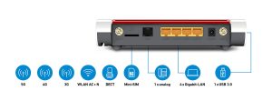 FRITZ! Box 6850 5G – LTE/5G Router mit WLAN AC+N & DECT-Basis