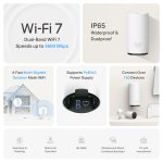 TP-Link Deco BE25 Outdoor WiFi 7 Router – Dual-Band, 2× 2.5G Ports, PoE/AC-Stromversorgung