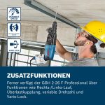 Bosch Professional Bohrhammer GBH 2-26 F (830 Watt, SDS plus, inkl. Wechselfutter, Schnellwechselbohrfutter, Zusatzhandgriff, Handwerkerkoffer)