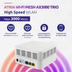 STRONG Atria Mesh AX3000 WiFi 6 Add-On Kit (3er-Packung) – Dual-Band Abdeckung, Gigabit-Ports, Weiß