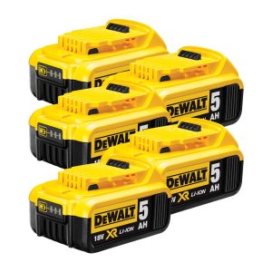 DeWalt DCB184X5 18v 5Ah Li-Ion XR Slide Akku x5 Packung