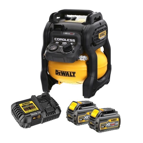 DeWalt DCC1054T2-GB 54v XR FLEXVOLT Akku 10L Luftkompressor inkl. 2x DCB546 Akkus
