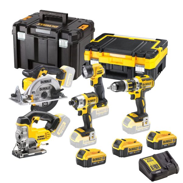 DeWalt DCK550M3T-GB 18v XR 5 teilig Akku Tool Kit inkl. 3x 4.0Ah Akkus