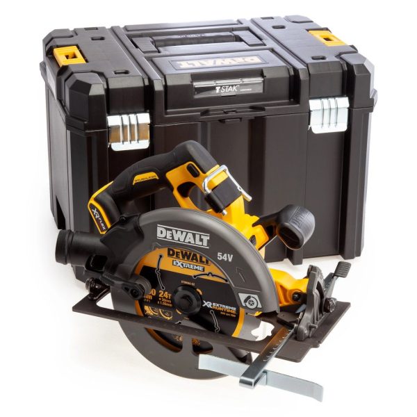 DeWalt DCS578NT-XJ 54v XR FLEXVOLT 190mm bürstenlos Handkreissäge ohne Akku und Ladegerät In TSTAK Transportkoffer