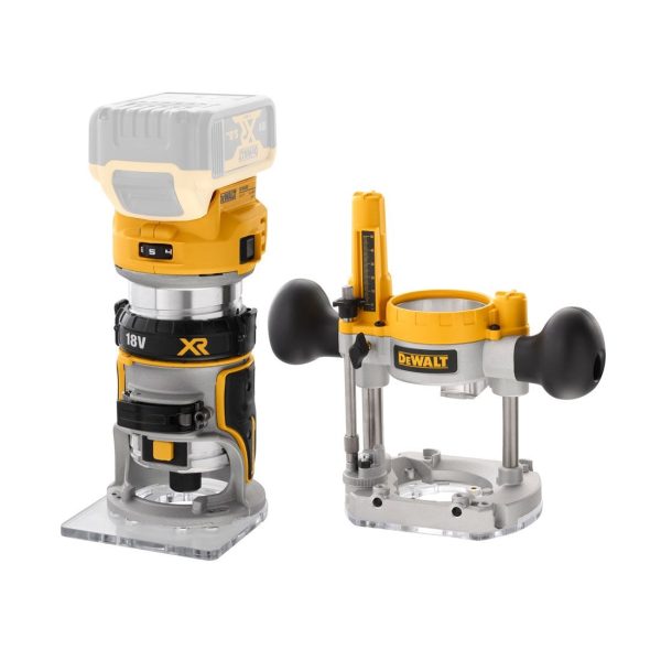 DeWalt DCW604NT-XJ 18v XR bürstenlos 1/4" Router ohne Akku und Ladegerät in TSTAK Case