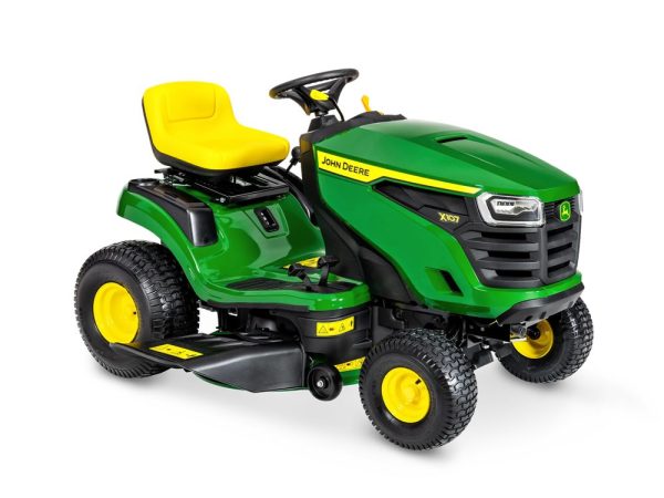 John Deere X107 Rasentraktor mit 107 cm Mähdeck
